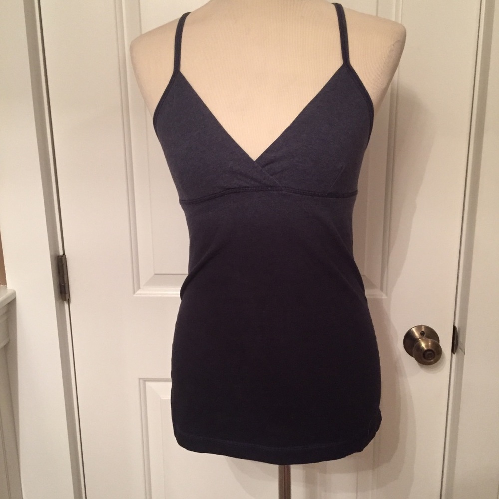 LULULEMON TOP TANK OMBRÉ HEATHERED BLUE SPAGHETTI STRAP S Fit